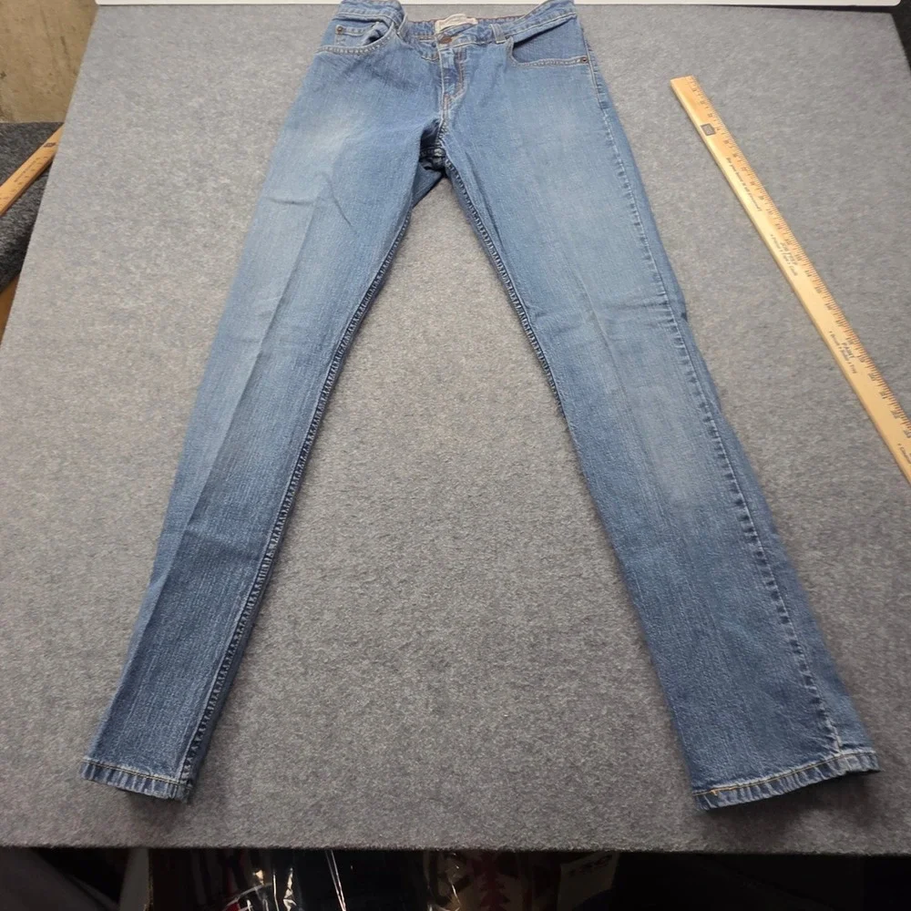 Levi Strauss Signature Mens Stretch Mid Rise Straight Leg Jeans Blue 32x31